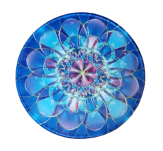 Geometric Kaleidoscope Neoprene Mouse Pad Desk Pad - 9 in Round (New) - £9.68 GBP