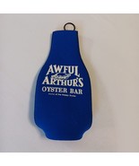 Koozie Neoprene Bottle Beer Cooler Zipper Blue White AWFUL ARTHURS OYSTE... - $168.27 MXN