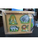 Melissa &amp; Doug Set of 4 Mini Wooden Puzzles of Pack Animals - £15.65 GBP