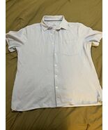 Perry Ellis Men’s Large Blue Polo Button Down Short Sleeve Shirt - €11,91 EUR