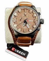 CURREN 8225 Quartz Fashion Watch Leather Strap Analog Display NWT - $16.70