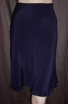Ralph Lauren Collection Midnight Blue Bias-Cut Silk Skirt 6 NWT - £315.68 GBP