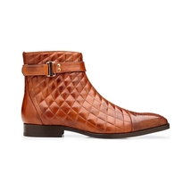Belvedere Libero Genuine Ostrich Leg and Quilted Leather Boots R80 Almond image 4