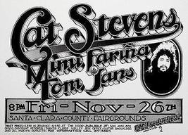 Cat Stevens - Santa Clara County Fairgrounds - 1971 - Concert Poster Magnet - £9.54 GBP