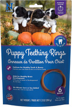 N-Bone Puppy Pumpkin Teething Rings: USA-Made Dental Chew Treats for Pup... - $7.95