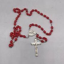 Red Plastic Rosary Beads - £11.64 GBP