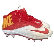 Nike Alpha Pro Red White Orange Kansas City Chiefs Football Cleats Size 12.5 - £119.89 GBP