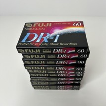 Lot of 10 FUJI 60 Minute Audio Cassette Tapes DR-I Type I Normal Bias New Blank - £19.31 GBP