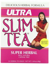 Ultra Slim Tea, Super Herbal, Tea Bags, 24 Count Box - $10.98