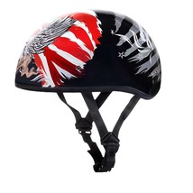 Daytona Slim Line Skull Cap 1/2 Shell FREEDOM 2.0 DOT Motorcycle Helmet D6-FR2 - £73.08 GBP