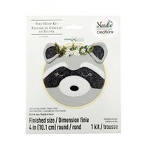 Needle Creations 4 Inch Felt Embroidery Hoop Kit Raccoon - $7.36