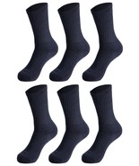 AWS/American Made 6 Pairs Solid Cotton Cushion Crew Socks for Women (Ant... - $19.79