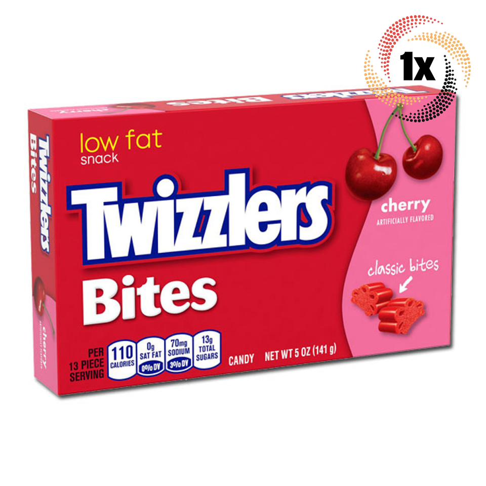 1x Pack | Twizzlers Cherry Flavor Classic Bites Low Fat Candy Theater Bo... - $9.76