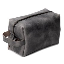 Premium Full Grain Leather Toiletry Bag for Men | Made in USA | Travel Pack bag - £95.79 GBP