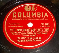 LATIN Xavier Cugat &amp; Del Campo 78 Yo Te Amo Mucho And That&#39;s That /Ola M... - £5.41 GBP