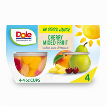 Fruit Bowls Cherry Mixed Fruit100% Juice Back to School Snack, 4Oz, 4 Cups - £2.90 GBP+