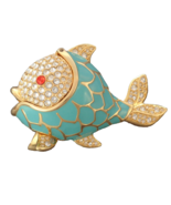 Estee Lauder Perfume Compact Whimsical Fish 2017 Monica Rich Dosann Crystal - £157.31 GBP