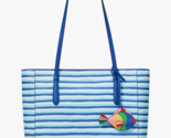 Kate Spade Schuyler Blue Striped Tote Handbag KG761 Purse Bag Charm NWT ... - $128.69
