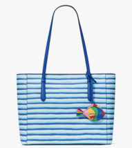 Kate Spade Schuyler Blue Striped Tote Handbag KG761 Purse Bag Charm NWT $359 - £101.23 GBP