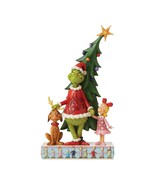 Jim Shore Grinch Christmas Tree Figurine 11.22" High Max and Cindy Resin - $89.09