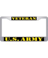 US Army Veteran Auto License Plate Chrome Frame USA - $13.22