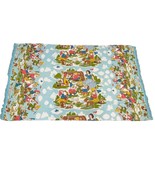 Vintage Sears Snow White &amp; Seven Dwarfs Fringed Square 80x50 Tablecloth - $1,810.77 MXN