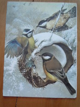Vintage Winter Birds Reader&#39;s Digest Gift Greeting Card   - £1.55 GBP
