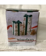 Pfaltzgraff Winterberry Salt &amp; Pepper Shaker Set Christmas Presents Gree... - £8.90 GBP