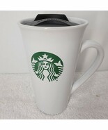 Starbucks Mermaid Split Tail White Ceramic Travel Mug 14.3oz 2016 Lid &amp; ... - $17.73