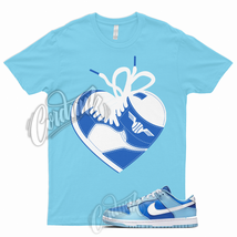 HEART Shirt for N Dunk Low Argon Blue Flash Marina Dutch UNC University 1 9 95 - $23.08+