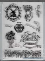 Paper Discovery. Tulips &amp; Delft Die &amp; Stamp Set - €6,05 EUR