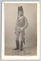 RPPC Handsome Young Man in Uniform Actor Portrait RD Perks Postcard I27 - £23.16 GBP