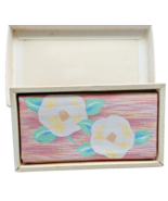 VINTAGE Wallet Kimono SILK Fabric Pink  Japanese Camellia flowers w tag - $38.69