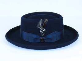 Men Bruno Capelo Hat Australian Wool Crushable Wide Brim GAMBLER GAM102 Navy image 2