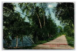 Strada Lungo Lago Assawampsette Middleboro Massachusetts Ma 1916 DB Cartolina U1 - £8.97 GBP