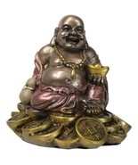 Bodhisattva Maitreya Buddha Ajita Holding Golden Nugget Mini 3&quot; Tall Fig... - $26.03 CAD