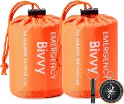 Esky Emergency Sleeping Bag, 2 Pack Portable Survival Thermal Bivy Sack, - £23.45 GBP