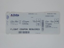 Barry Gardner Cleveland Browns Airline Boarding Pass NFL 2002 - $9.89