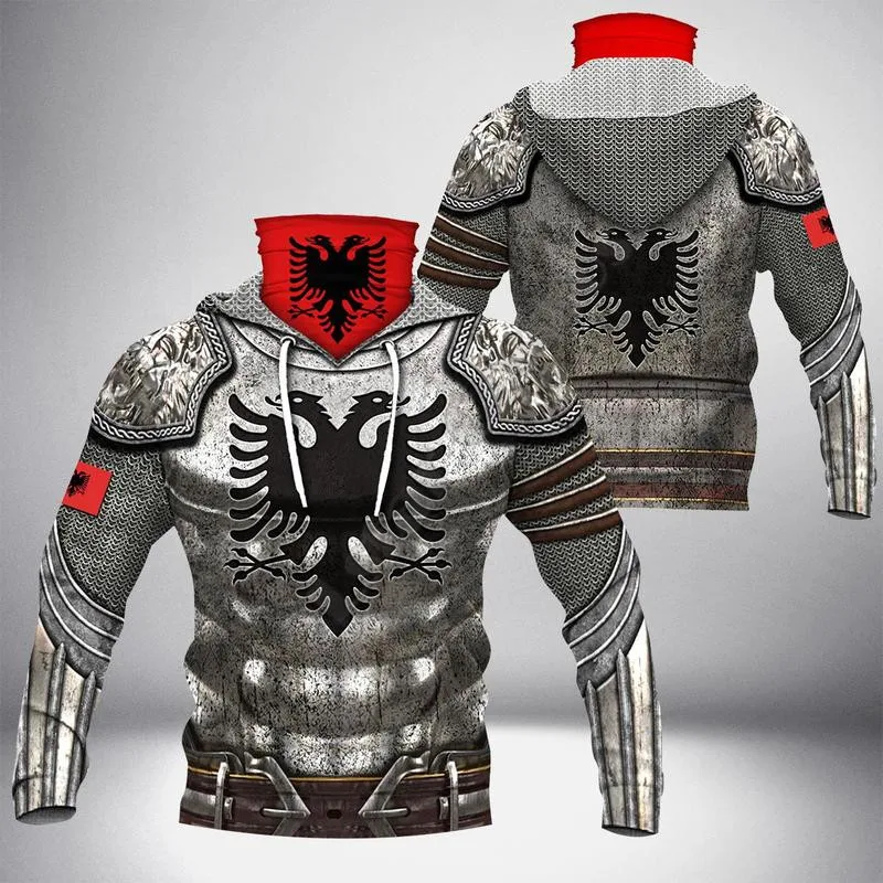 Knights Templar Armor 3D Printed Hoodies Harajuku Fashion Sweatshirt Women Men C - £125.36 GBP