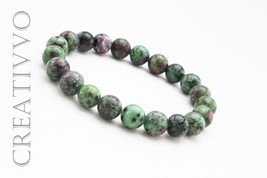 ARIES Bracelet, Ruby Zoisite bracelet 10mm-Anyolite, Anyolite Bracelet, ... - $25.00