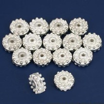 Bali Spacer Silver Plated Beads 9mm 15 Grams 15Pcs Approx. - $6.76