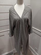 Demdaco Women Cardigan Wrap Size S/M Long Light Sweater Gray - £11.98 GBP