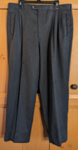 Corbin Gray Wool / Blend Pleated Dress Pants Trousers Made In USA 38x30 EUC - $29.02