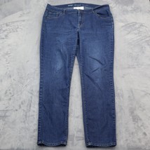 Old Navy Pants Womens 16 Blue Super Skinny Mid Rise Zip Medium Wash Denim Jeans - $25.62