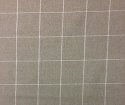 Ballard Designs Dover Linen Natural W/ Backing Windowpane Check Fabric Bty 54&quot;W - £21.20 GBP