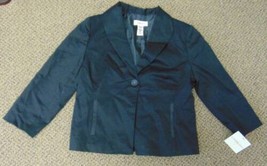Womens Blazer Covington Black Long Sleeve Button Front Lined Jacket-size 6 - $28.71