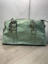 Dooney Burke Vintage Sea Foam Turquoise Satchel Bag SH - $1,031.88 MXN