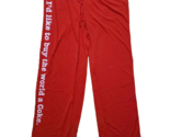 Vintage 2008 Coca Cola Women&#39;s Lounge Pants PJ Bottoms Red Polyester Med... - $15.83