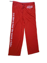 Vintage 2008 Coca Cola Women&#39;s Lounge Pants PJ Bottoms Red Polyester Medium New - £12.44 GBP