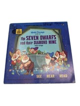 Vntg Disneyland Record 33 1/3 RPM &quot; The Seven Dwarfs &quot; 24 Page Book Kids... - $12.86